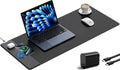 TopMade Mouse Pad with 15W Fast Wireless Charging, 35.43"x15.75" XXXL Large Gaming Mousepad, Waterproof Desk Pad, Classic Black Computer Desk Mat(Includes 20W PD Power Adapter & 6.56ft Woven Cable)