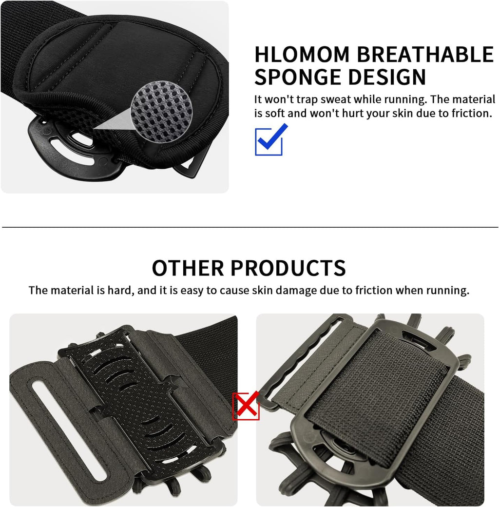 Running Phone Holder Wristband,Forearm Armbands 360° Rotatable & Detachable Compatible with All 4.5-7 inch Phone for iPhone 16/15/14/Pro/ProMax/13/12/11/mini/Pro Max/XS/XR,for Workout Cycling