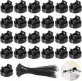 Magnetic Cable Zip Tie Mounts, 15 Pcs Magnets with 50 Pcs Cable Zip Ties, Multipurpose Magnetic Cables Holder for Cables Management, Wire Management Bases