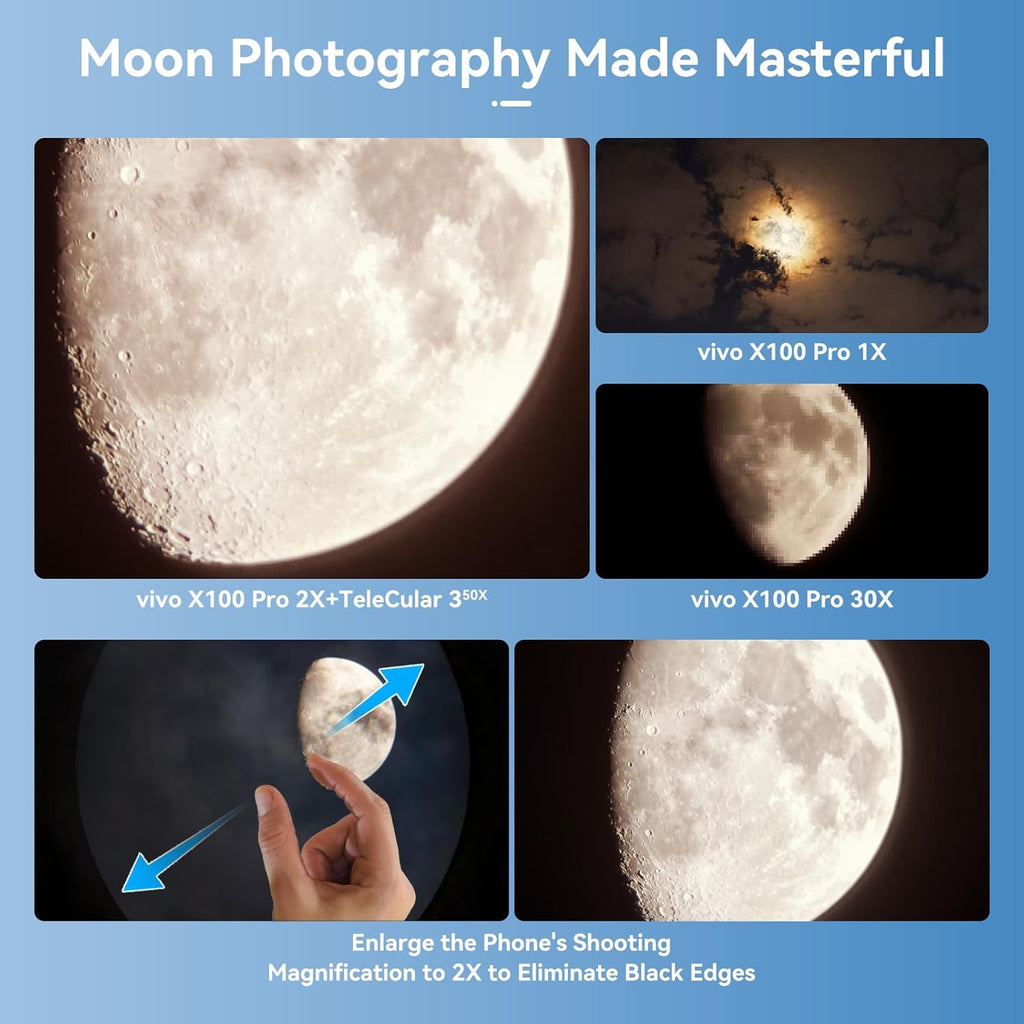 APEXEL 50x High Power HD Telephoto Lens | with Tripod & Universal Phone Clip for iPhone 16/15/14/13 Series, Samsung, Android and Most Smartphone | Landscapes Target Viewing, Wildlife Moon Photography