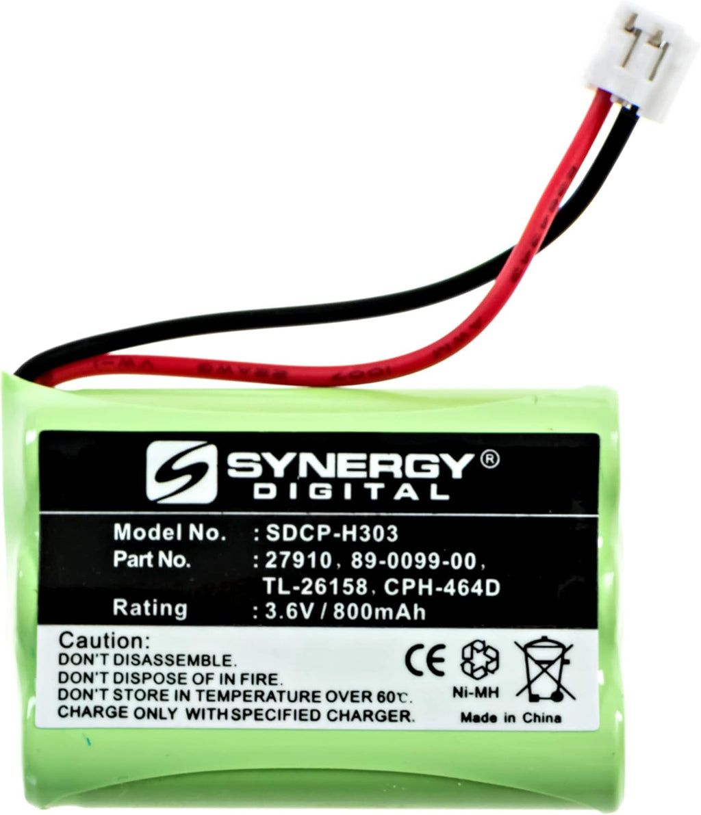 Synergy Digital Cordless Phone Battery, Compatible with Clarity C410 Cordless Phone, (Ni-MH, 3.6V, 800 mAh) Ultra Hi-Capacity Battery