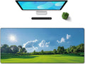 Galdas Gaming Mouse Pad XXL XL Large Long Extended Big Mousepad Non-Slip Rubber Keyboard Mouse Pad with Stitched Edges for Laptop Home Office (31.5x11.8x0.08 Inch) … (Grass)