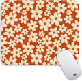 Square Mouse Pad Cute Flowers, Personalized Premium-Textured Custom Mouse Mat Design, Washable Mousepad Cloth, Non-Slip Rubber Base Computer Mouse Pads for Wireless Mouse