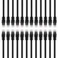 GearIT 50-Pack, Cat5e Ethernet Patch Cable 3 Feet - Snagless RJ45 Computer LAN Network Cord, Black - Compatible with 48 Port Switch POE Rackmount 48port Gigabit