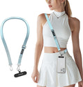 SWITCHEASY 20mm Adjustable Crossbody Phone Strap Compatible with Most Phones, Anti-Theft & Ant-Drop, Hands Free for Phone Lanyard Crossbody with Strap Card Phone Tether Tab - EasyStrap (Aquamarine)
