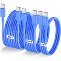 3-Pack Blue [3.3FT+6.6FT+10FT] 60W USB C to USB C Cable, Type C Fast Charging Cable for iPhone 16 15 Pro Plus Pro Max，for Galaxy S24 S23, for iPad Pro/Air, for MacBook Pro/Air and More