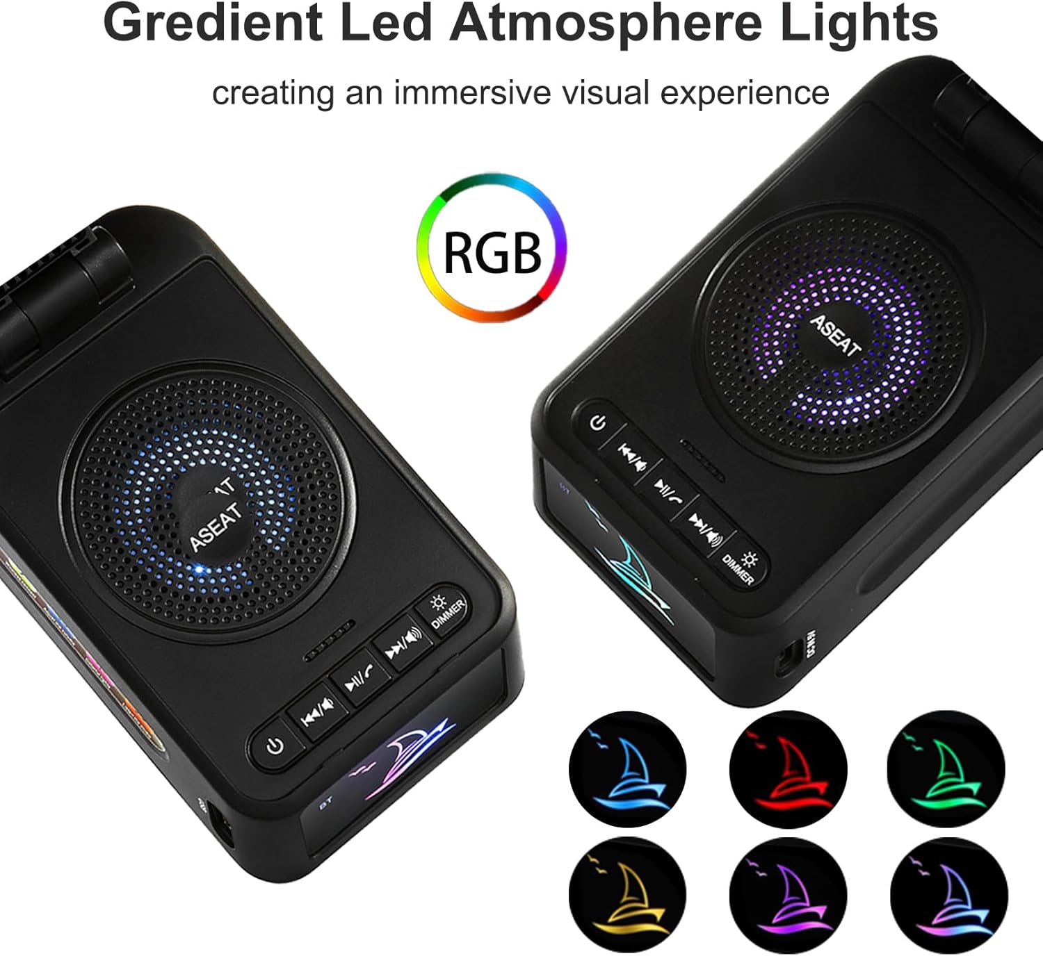 Gifts for Men Women, Cell Phone Stand with Bluetooth Speaker Led Light, Unique Gifts for Dad Him Husband Boyfriend, Cool Gadget Compatible with iPhone/Android, Ideal Gifts for Christmas
