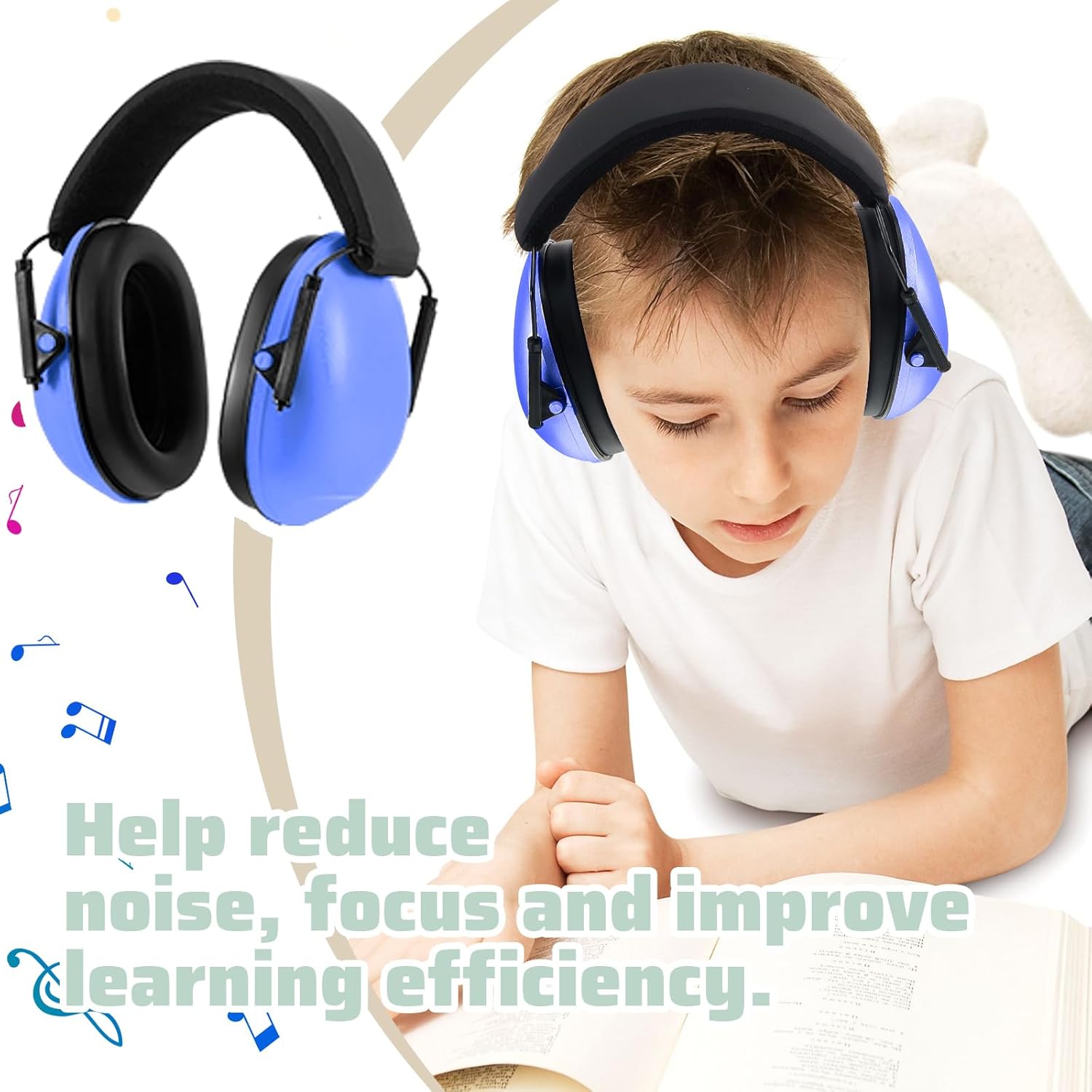 Amylove 12 Pcs Kids Ear Protection Noise Cancelling Headphones Ear Muffs Bulk 27db Adult Noise Reduction Hearing Earmuff(Universal Fit (kids & Adults),Classic Style,Rainbow Color)