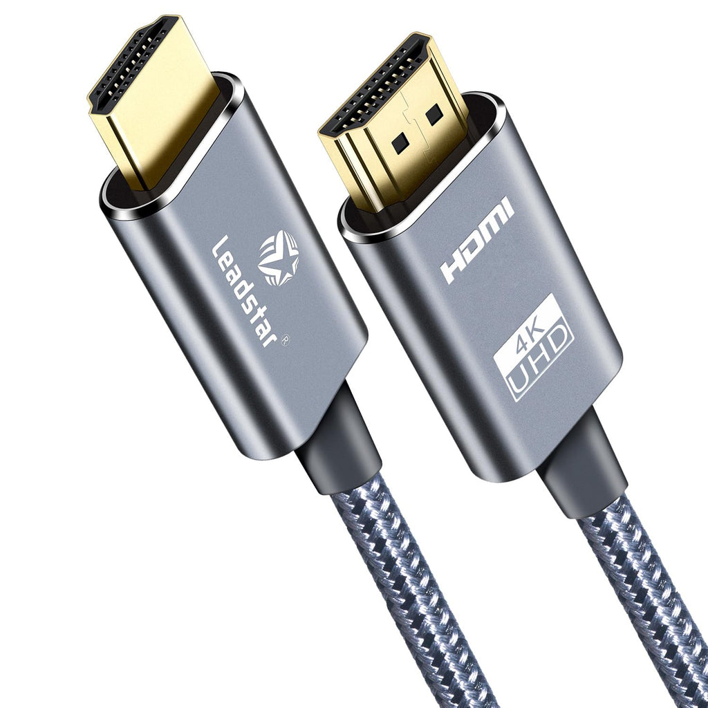 LEADSTAR HDMI Cable 4K 2 ft / 0.6m, High Speed HDMI 2.0 Cord Braided | 4K@60Hz, Ultra HD, 2160p, ARC, HDR, 3D, HDCP 2.2 | for Xbox, PS5, TV, Laptop, Monitor