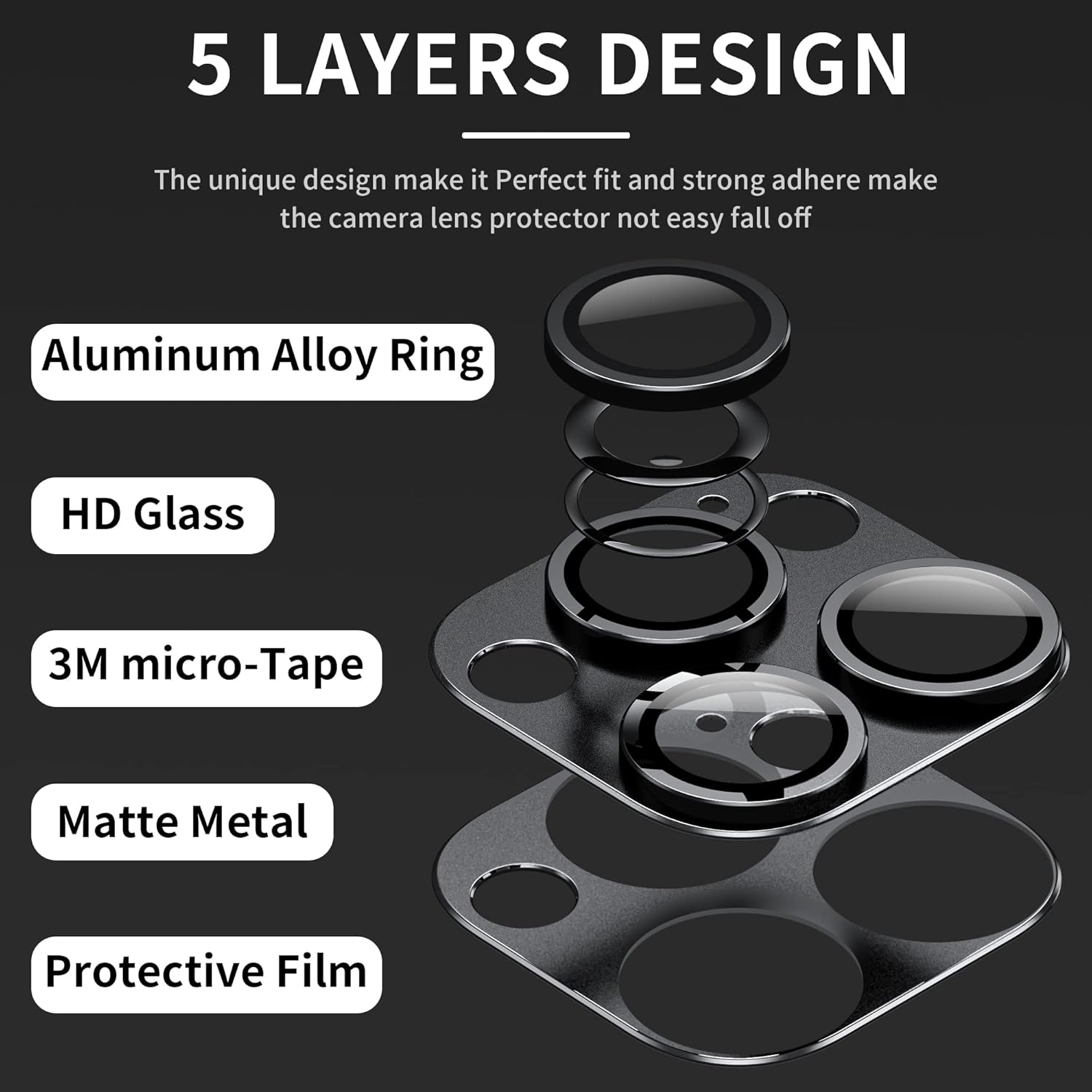 Camera Lens Protector for iPhone 14 Pro/iPhone 14 Pro Max, Alloy Metal Camera Cover with Tempered Glass Screen Protector Accessories,Purple and Black