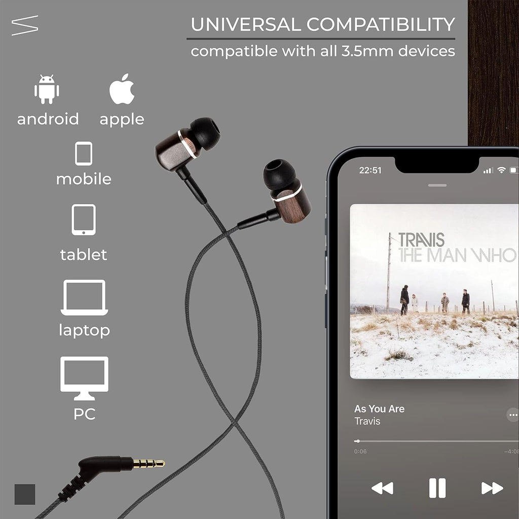 Symphonized Wired Earbuds with Microphone – 90% Noise Cancelling Ear Buds with Mic, in Ear Headphones Wire for Computer & Phone, Earphones 3.5 mm Jack