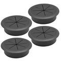 Desk Grommet 2-3/8" (60 mm), Desk Hole Cover for Cables Black, Cable Grommet ABS Plastic, Desk Hole Grommet for Office and Home Table Cable, Detachable & Flexible Cable Cord Organizer-4 Pcs