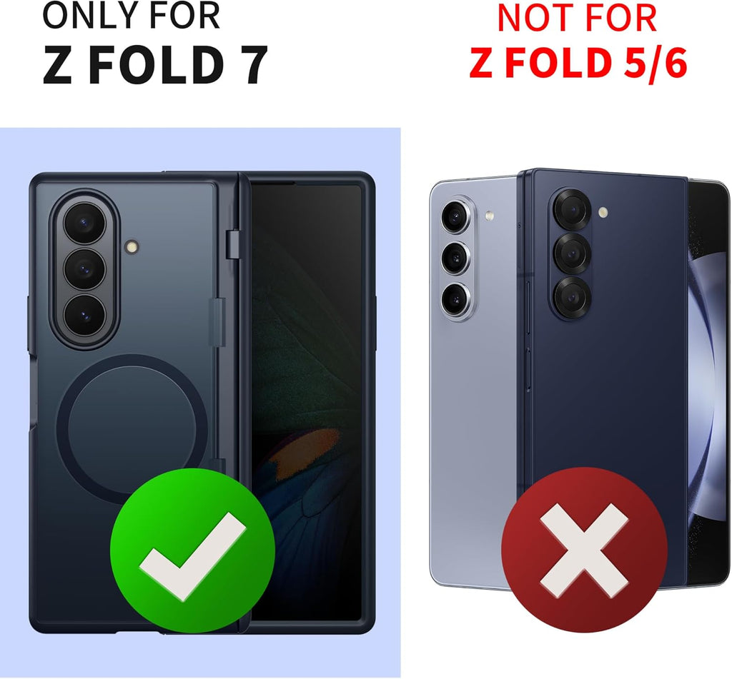 MOBOSI for Z Fold 7 Case with Privacy Screen Protector, [Compatible with Magsafe], [Built-in Kickstand & Full Body Hinge Protection] Magnetic Slim Phone Case for Samsung Galaxy Z Fold7, Black