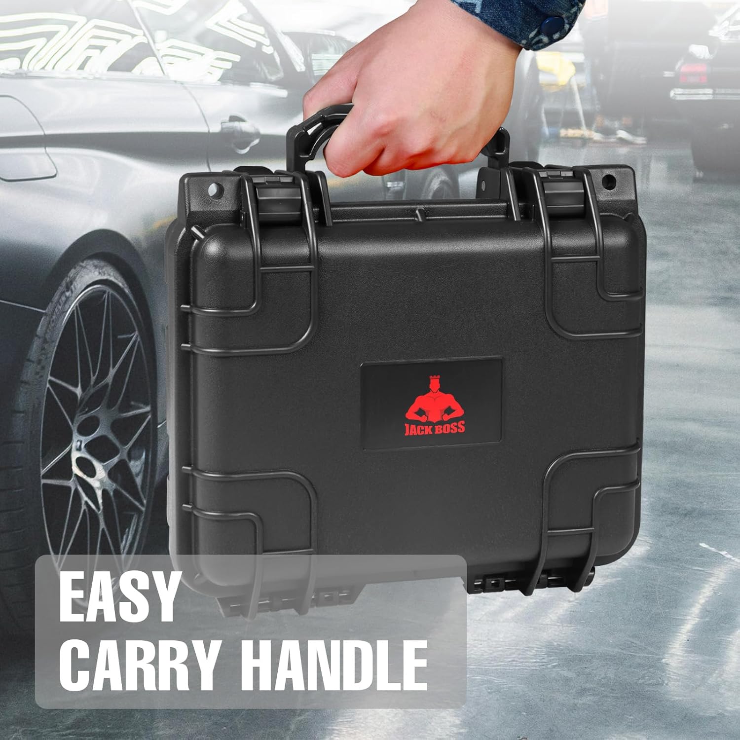 10x 9.4x 4.8 Inch Hard Case, Portable Weather Waterproof Protective Camera Case with Customizable Foam, Fit Use of Drones, Camera, Equipments, Black