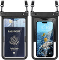 [Up to 8.5" Waterproof Phone Pouch - 2 Pack Waterproof Phone Case for iPhone 16 15 14 Pro Max Galaxy S25 S24 Ultra, IPX8 Dry Bag with Lanyard for Beach Travel Essentials