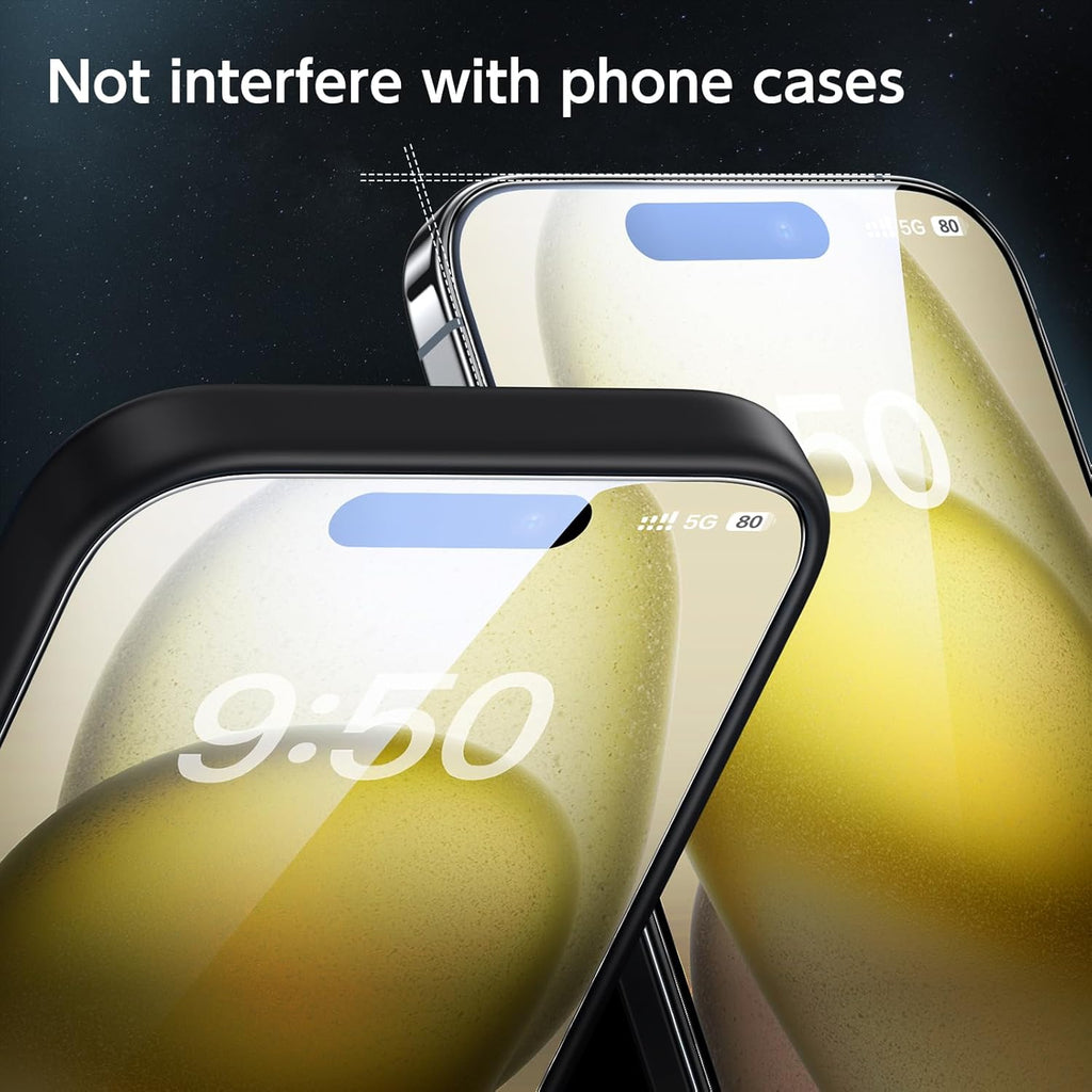 SMARTDEVIL 2 Pack Screen Protector for iPhone 15 Pro Tempered Glass, HD Clear Film, Easy Installation, Dust-Free & Bubble-Free