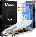 Uyiton Anti-Blue Light for iPhone 15 Pro Screen Protector - Unbreak-Glass Easy to Install Full Coverage Case Friendly Scratch Resistance 9H Tempered Glass Screen Protector for iPhone 15 Pro, 2 Pack