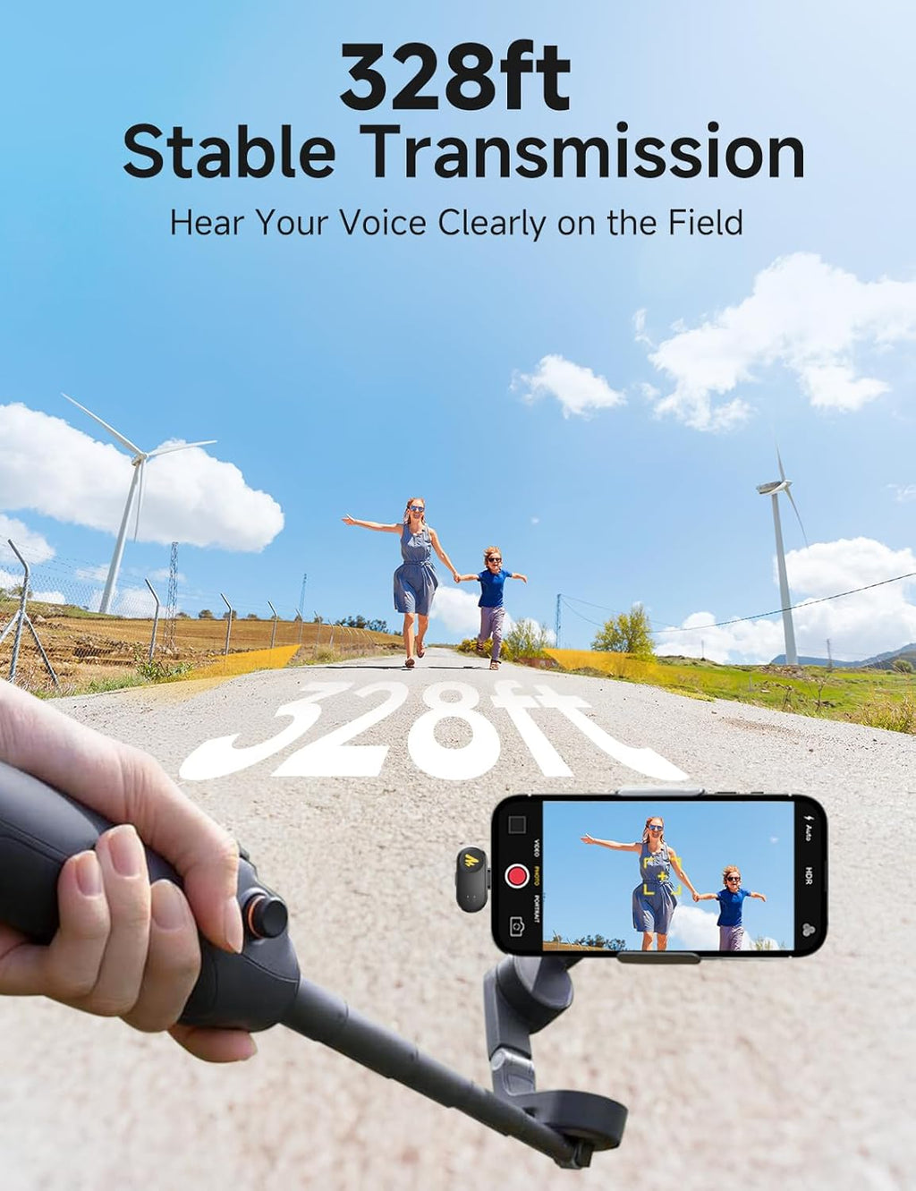 MAONO Wave T1 Mini Wireless Lavalier Microphone for iPhone iPad with MFi Certified Lightning Plug, Noise Cancellation, AI Voice Filter, 30H Used with Charging Case for Video Recording Vlog TikTok