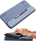 Vaydeer Wrist Rest with Keyboard Stand, Computer Wrist Support Pad, Ergonomic Keyboard Riser Holder Lift Tray with Wrist Pad, Soft Memory Foam Desk Cushion, Palm Hand Typing for Office Home Gift-Blue