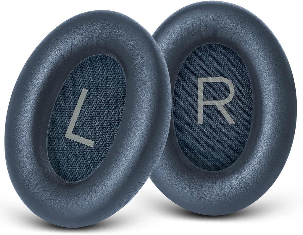 GEVO Replacement Ear Pads for Bose QC45, Ear Cushions for Bose QuietComfort 45 (QC45) & Quiet Comfort SE (QC SE) Headphones, Earpads with Softer Leather Noise Isolation Foam (Blue)
