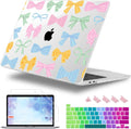 Case for MacBook Pro 13 inch with/Without Touch Bar (2016-2022, M2 A2338 M1 A2289 A2251 A2159 A1989 A1706 A1708), Hard Shell + Keyboard Cover + Dust Plug, Colorful Bow