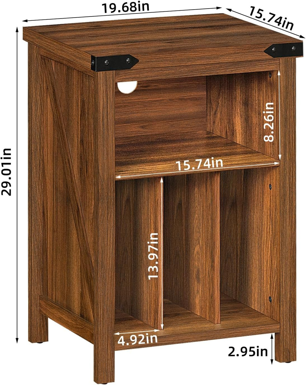 Record Player Stand with Vinyl Record Storage Holds up to 160 Albums,Large Wood Record Player Table Dispaly Shelf，Brown Turntable Stand Cabinet for Living Room,Bedroom,Office 7