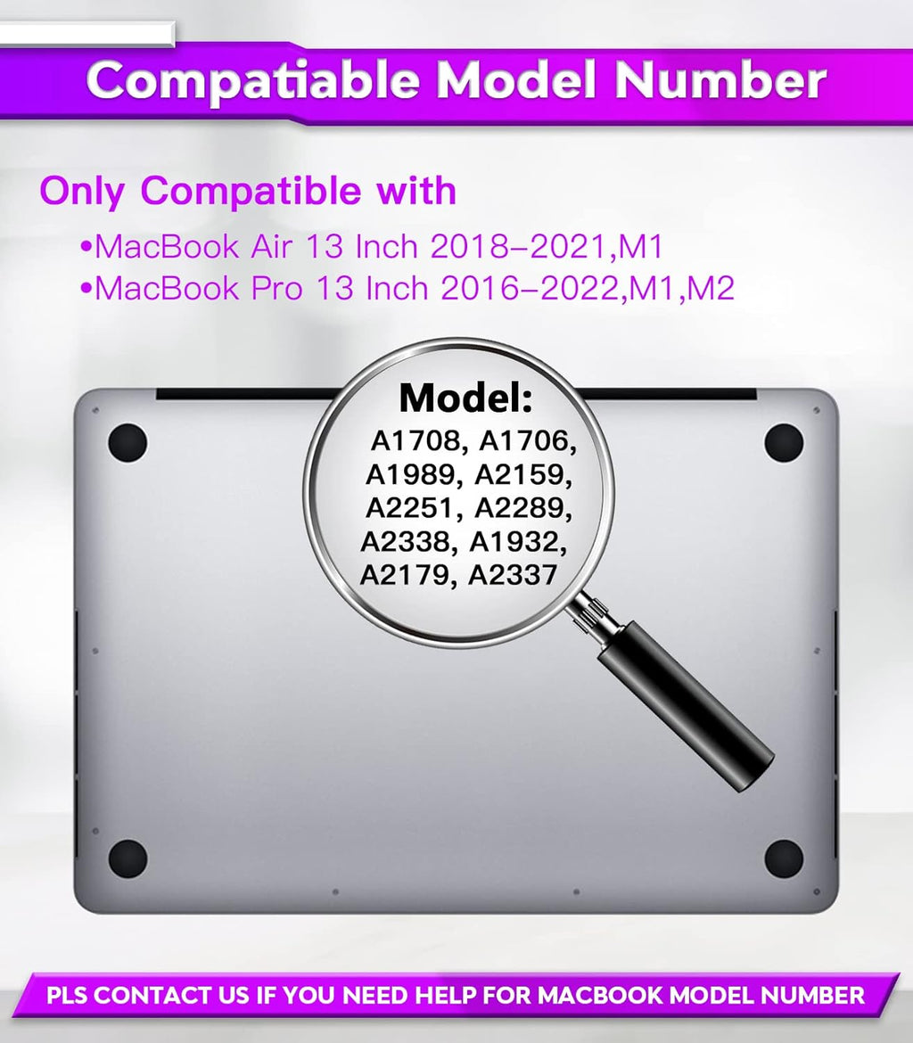 PYS macbook air 13 inch privacy screen Compatible with MacBook Air 13.3'(Released in 2018-2021: A1932,A2179,A2337)-Anti Glare，Webcam Cover Slider，Provide Privacy, Ultra Slim，Easy On