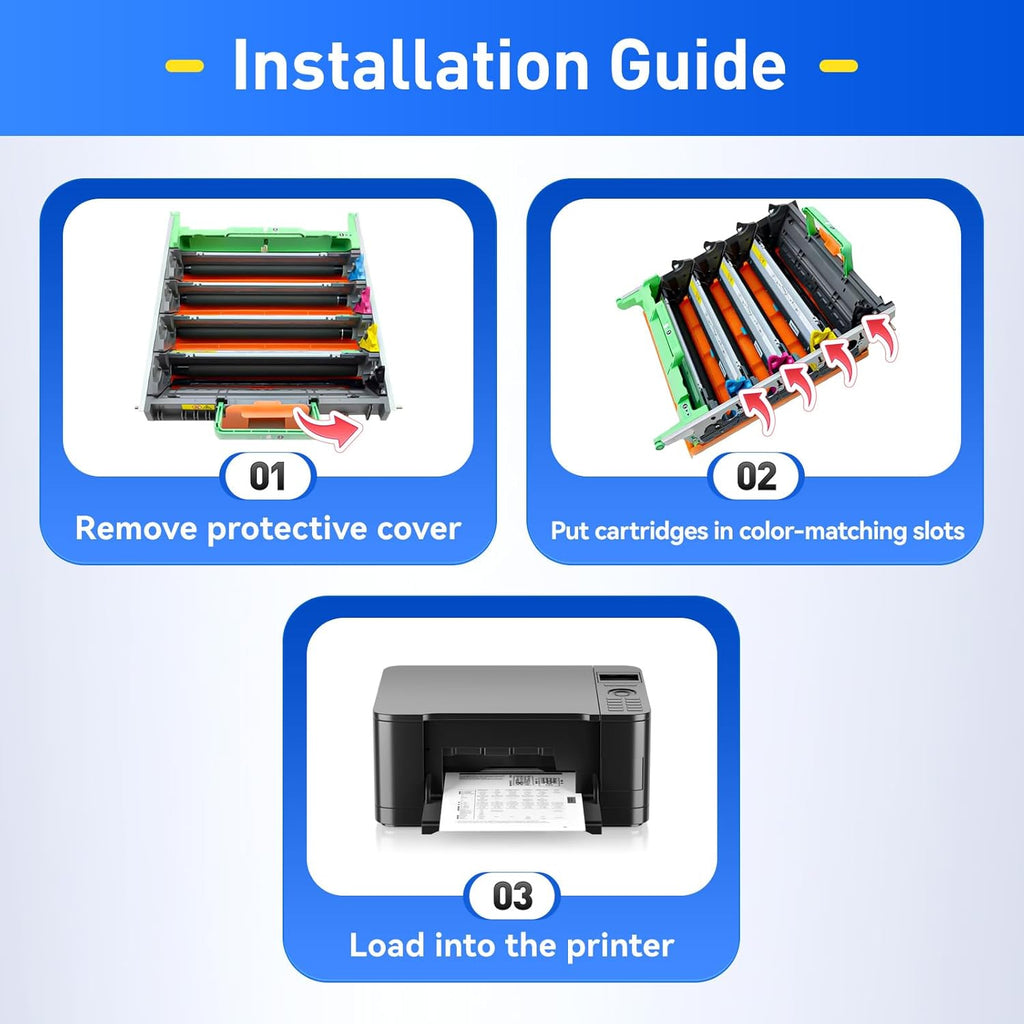 DR310CL DR-310CL Drum Unit Compatible Replacement for Brother HL-4150CDN HL-4570CDW HL-4570CDWT MFC-9460CDN MFC-9560CDW MFC-9970CDW Printer Ink Toner Cartridge TN315 TN310 Copier Scanner High-Yield