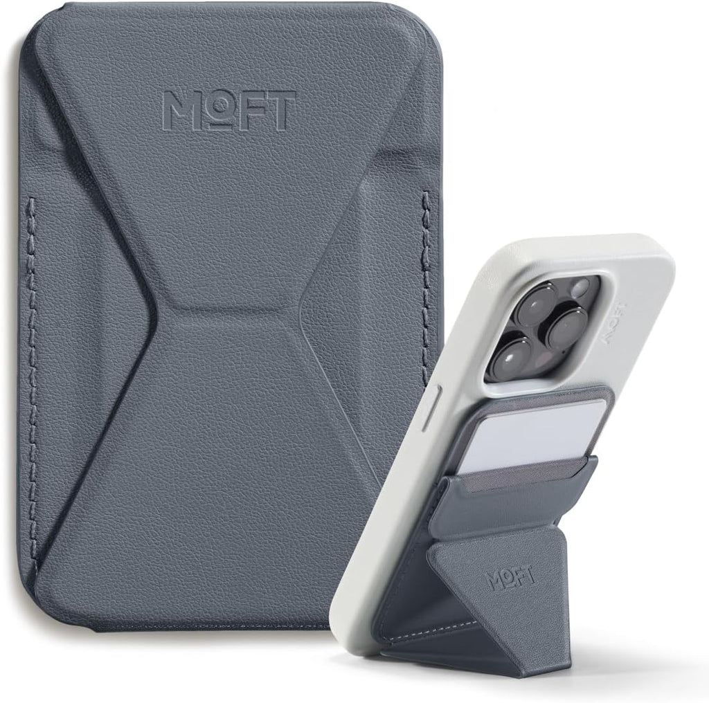 MOFT Magnetic Wallet Stand Compatible with iPhone 16/15/14/13/12 Series, Angle Adjustment MOVAS Phone Stand, Cool Grey