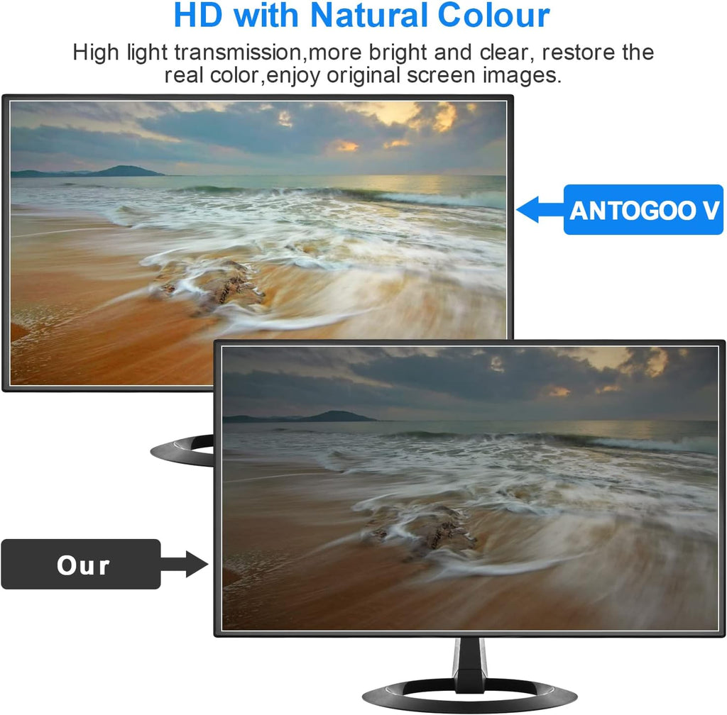 2 Pack 23 Inch Anti Glare Computer Screen Cover, Eye Protection Matte Anti Scratch Anti Glare Film for 23'' with 16:9 Aspect Ratio Widescreen Monitor