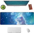 Cat Large Mouse Pad, Gaming Mouse Pad, Keyboard Mat, Non-Slip Rubber Base, Office Accessories, Desk Mat, MousePads for School, Work, Home Decor Gifts 31.5" x 11.8"