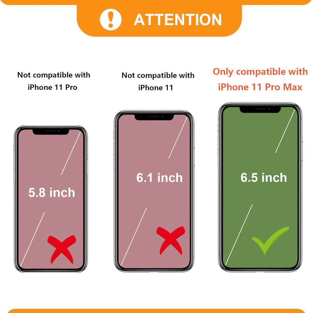Bocasal Crossbody Wallet Case for iPhone 11 Pro Max with Card Holder,Zipper Card Slot Protector Shockproof Purse Cover with Removable Cross Body Strap 6.5 Inch(Purple)