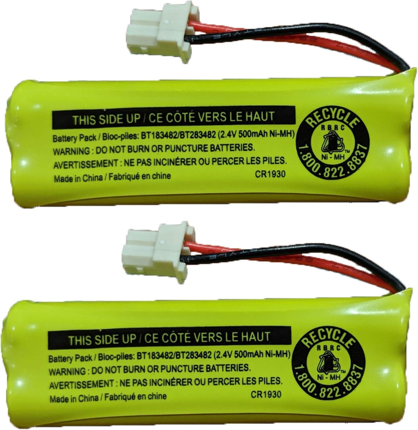 JustGreatDealz Battery BT183482 BT283482 for Vtech Cordless Telephones CS6114 CS6409 CS6419 DS6401 DS6421 DS6422 DS6423 DS6424 DS6425 DS6426 DS6472 LS6405 LS6425 LS6426 LS6475 LS6476 (2-Pack)