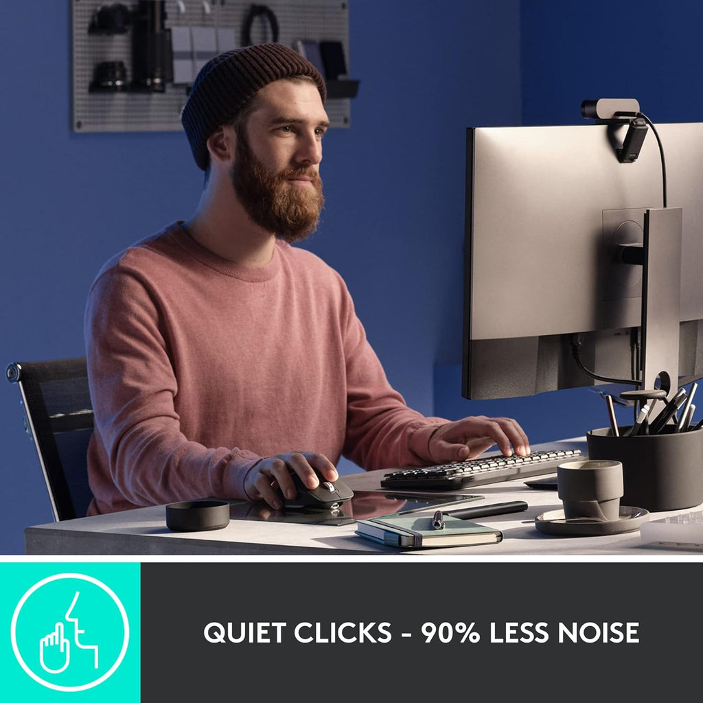 Logitech MX Master 3S Wireless Mouse Standard Edition with Logi Bolt USB Receiver, Ultra-fast Scrolling, Ergo, 8K DPI, Track on Glass, Quiet Clicks, USB-C, Bluetooth, Windows, Linux, Chrome- Pale Grey