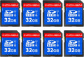 INDMEM SD Card 32GB, 8 Packs Class 10 32GB Flash Memory Card MLC Standard Secure Digital Cards Camera Card