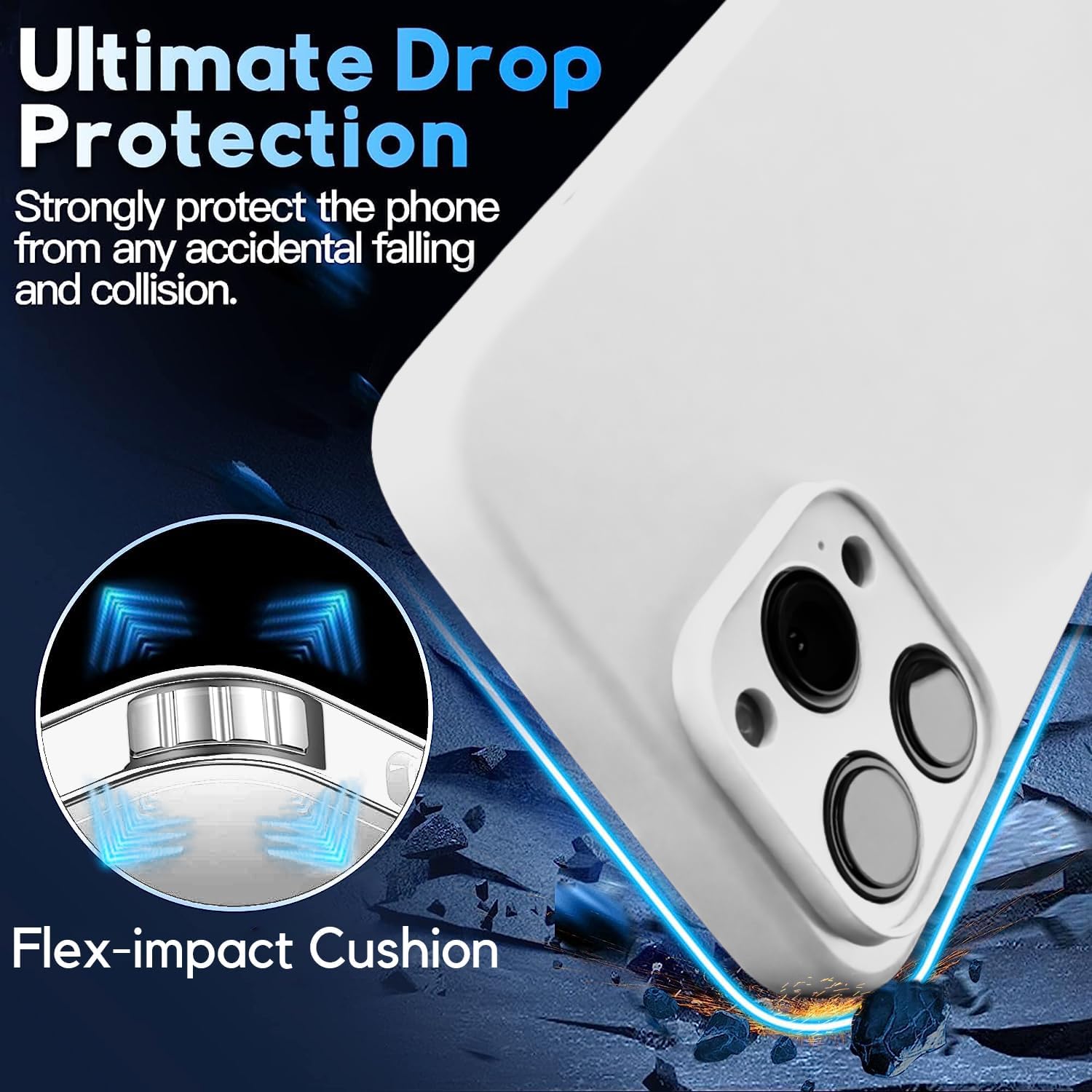 Blaspins Crossbody Strap Phone Case for iPhone 13 Pro Max, Adjustable Rope, Belt Neck Lanyard, String Detach Lanyard, Drop Proof Sturdy, Wrist Hand Free Protective Cover 6.7 inch 13 Pro Max - White