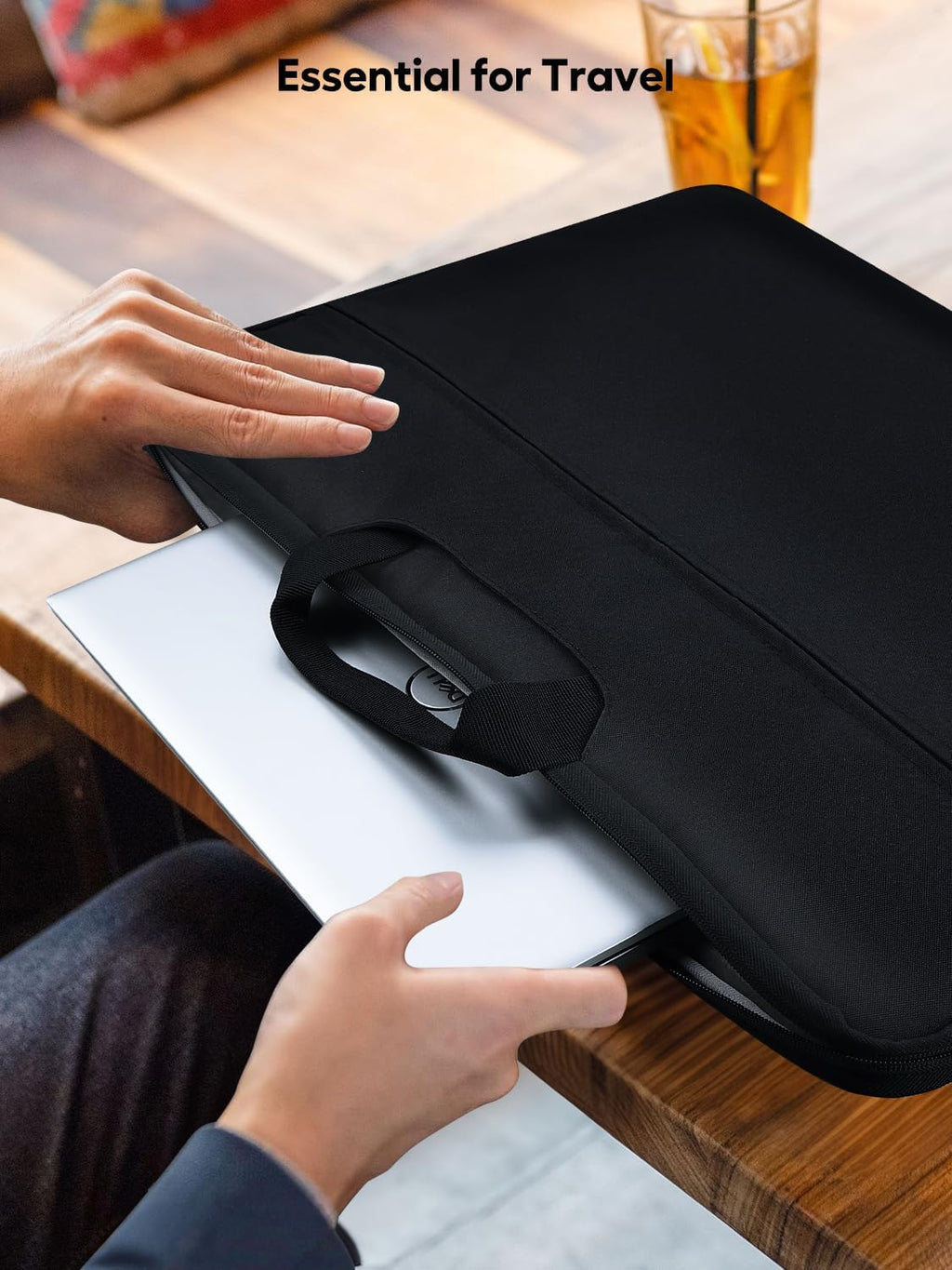 UPERFECT Laptop Sleeve 24-inch for Laptop/Portable Monitor/Notebook/Tablet with Large Capacity Side Pockets & Durable Handle-Waterproof/Shockproof-Padded Compartments-Zippered Accessory Storage