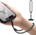 Phone Wrist Strap, Universal Adjustable Hand Wrist Strap Lanyard for iPhone 16 and Most Smartphones, Multifunctional Patch Lanyard with Phone Tether Tab for Women and Men, Space Gray