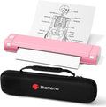 Phomemo Inkless Portable Printer for Travel - Wireless Thermal Printer Compatible with Phone & Laptop, Bluetooth Printers Supports 8.5" X 11" Letter Thermal Paper, Come with Carry Case