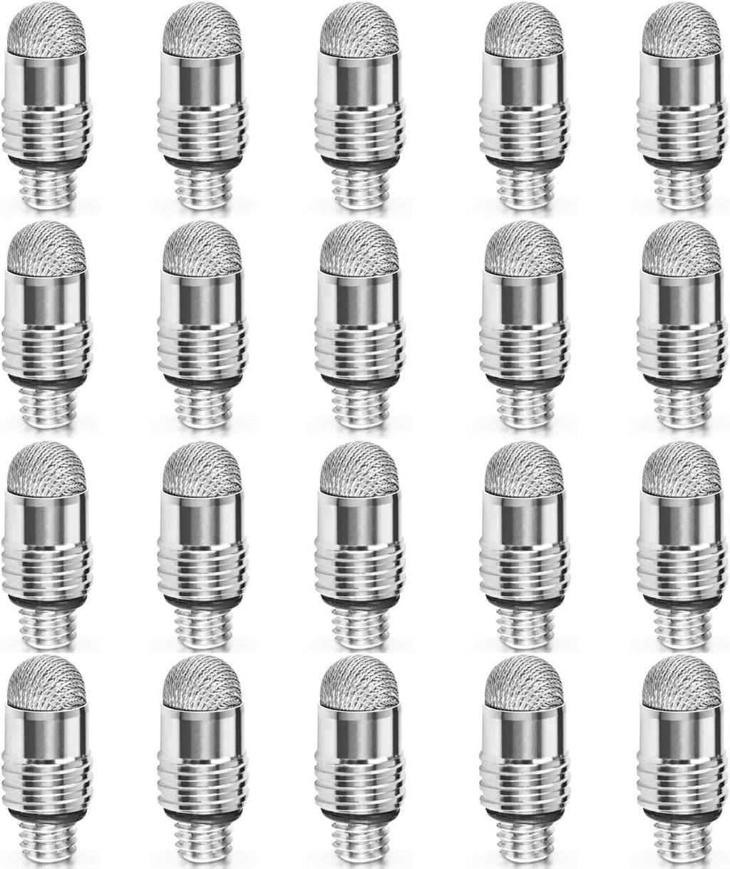 Mesh Fiber Stylus Pen Replacement Tips (20 Pcs) for Capacitive Touch Screen, High Sensitivity, Soft, No Scratch, Slow wear, Smartphone,Tablet Stylus Fibre Nibs