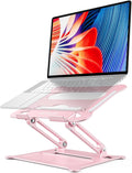 Urmust Laptop Stand for Desk Aluminum Computer Stand Riser Holder for Laptop Compatible with MacBook Air Pro, Dell, HP, Lenovo Samsung, Alienware All Laptops 11-15.6"(Black)