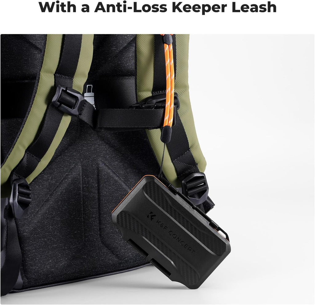 K&F Concept 6 Slots XQD Cfexpress Type-B Card Holder, Water-Resistant Memory Card Storage Carring Case, Shockproof Card Protection Box Organizer