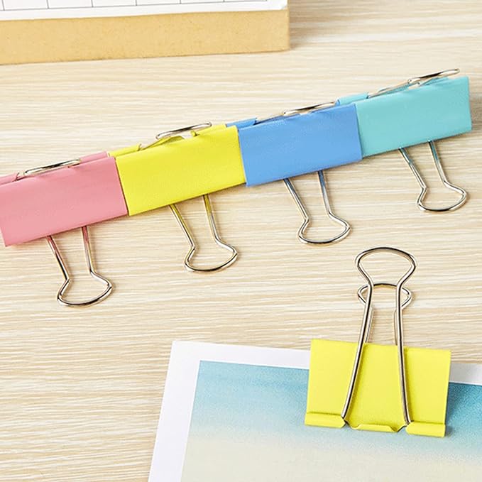 2 Inch Extra Large Binder Clips, Colored Jumbo Paper Clips, Big Paper Clamps - Image 5