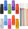 Kepmem USB Flash Drive - 10 Pack 32MB USB 2.0 Memory Sticks - Swivel Small Capacity PenDrive - 10 Assorted Colors