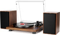 Bluetooth Turntable HiFi System with 36 Watt Bookshelf Speakers, Patend Designed Vinyl Record Player with Magnetic Cartridge, Bluetooth Playback and Auto Off