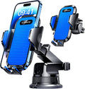 VANMASS [Pro Version] Universal Car Phone Mount [Super Suction Cup] Dashboard Phone Holder, Handsfree Windshield Dash Vent Phone Holder Car, Compatible for iPhone 16 15 14 13 Samsung LG & Truck,Blue