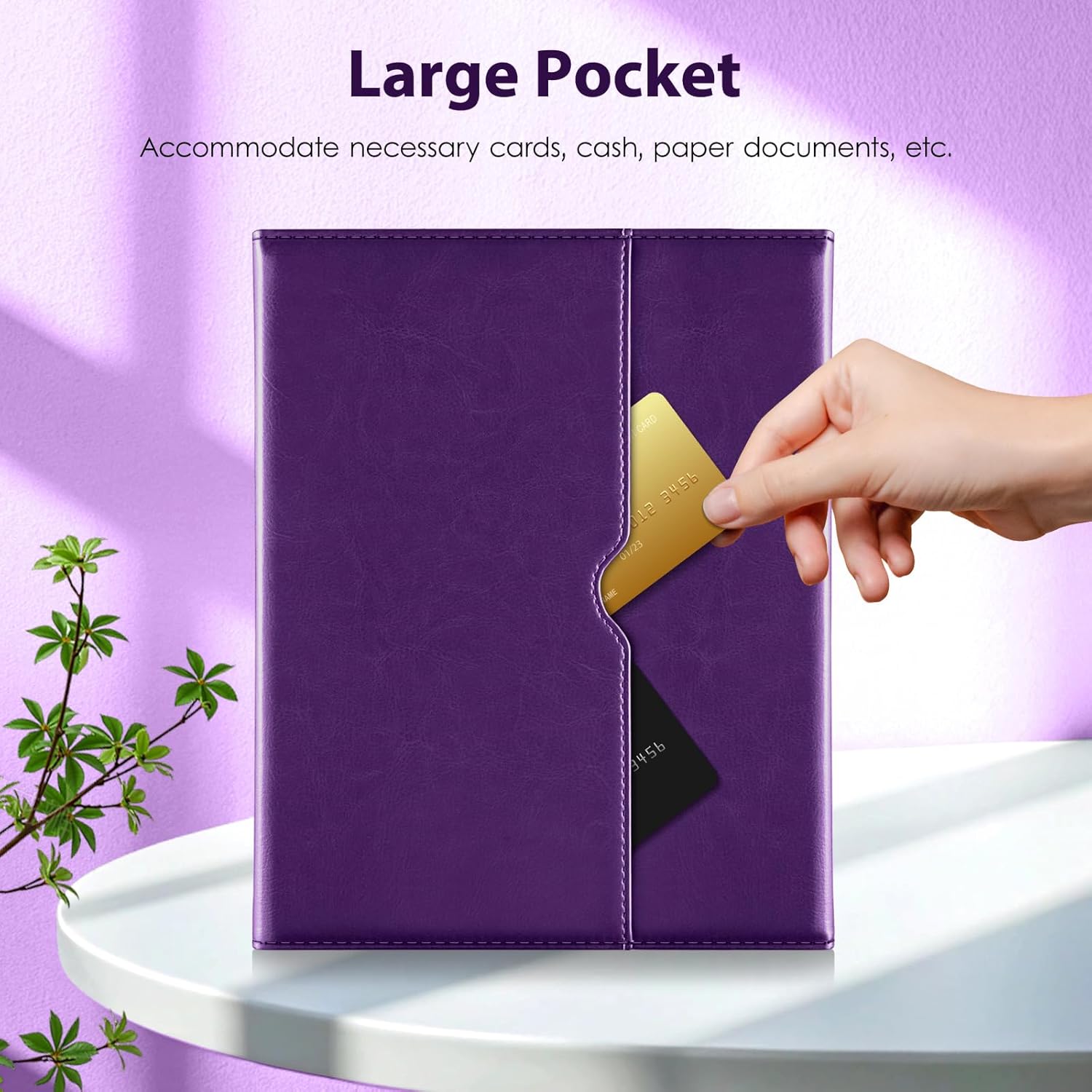 DTTO for iPad 9th/8th/7th Generation 10.2" Case 2021/2020/2019 with Keyboard, 7 Colors Backlit Wireless Detachable Keyboard Premium Leather Folio Cover with Pencil Holder & Pocket, Dark Purple