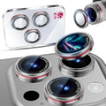 X-it 1 Pack Camera Lens Protector, Shatterproof Protection Anti-Scratch Ultra HD Camera Protector, Anti-Glare 9H Tempered Glass Lens Protector for iPhone 16 Pro Max/16 Pro, Case Friendly, Silver Red