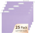 Light Purple Hanging File Folders, 25 Pack Letter Size File Folders by fwipiyo