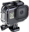 60M/196FT Waterproof Housing Case for GoPro Hero 8 Black, Dual Cold Shoe Slots Protective Underwater Diving Housing Shell for GoPro Hero 8 Black Action Camera